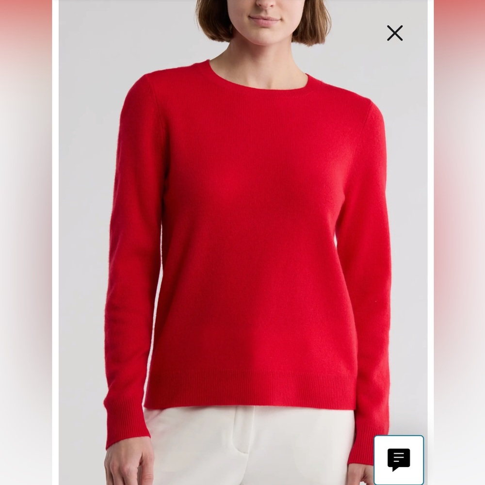 NWOT Nordstrom Cashmere Red Sweater size S